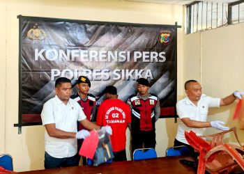Polres Sikka Gelar Konferensi Pers Ungkap Dua Kasus Pembunuhan di Kabupaten Sikka